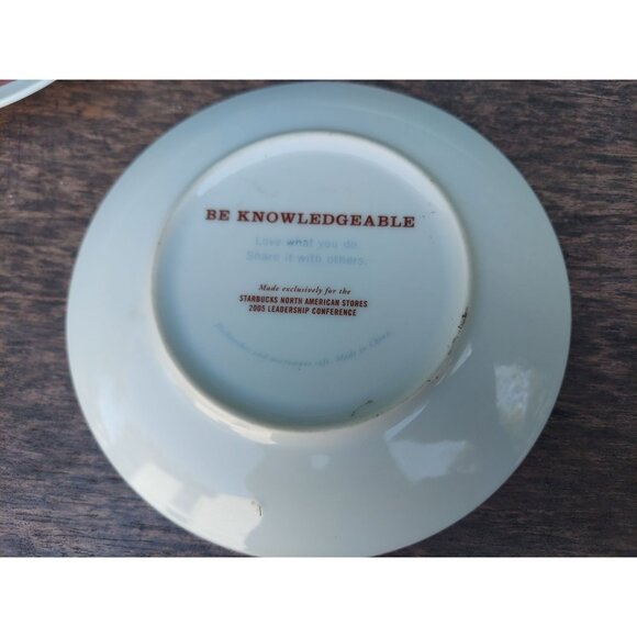 Starbucks 2005 Leadership Conference Ceramic Plates Set of 3 Abstract Designs - Picture 5 of 7